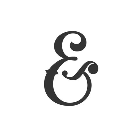 Ampersand letter 'and' monogram. Ampersand decorative vector icon ...