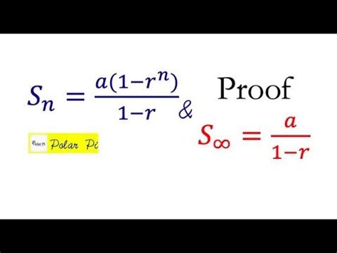 Proof of the Geometric Series Formula (Finite & Infinite) - YouTube | Series formula, Geometric ...