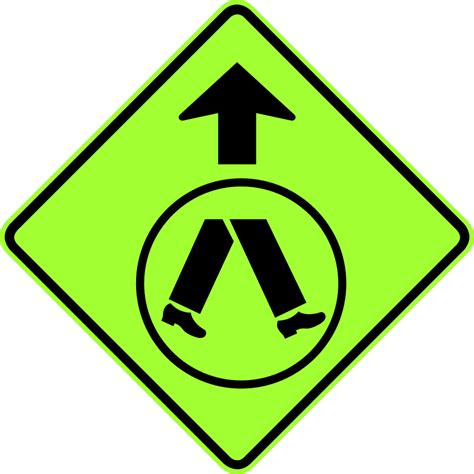 Australia W6-2 - Pedestrian Crossing Sign Australia Clipart - Full Size Clipart (#656673 ...