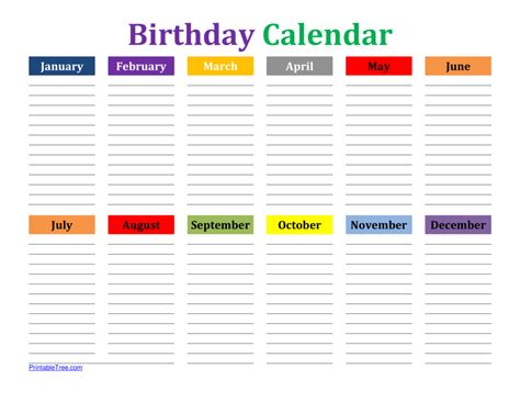 2024 Birthday Calendar - Val Libbie