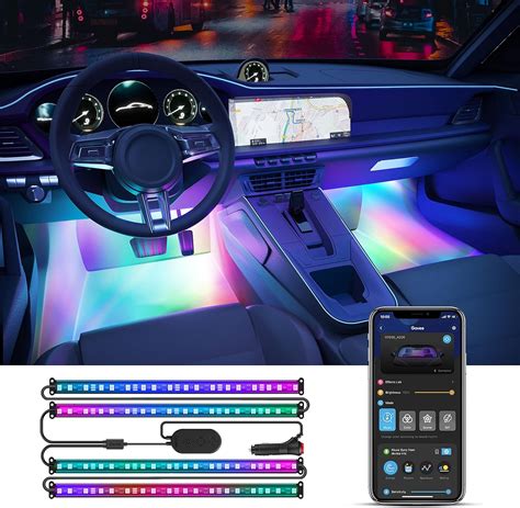 Amazon.com: Govee Smart Car LED Strip Lights, RGBIC Interior Car Lights with 4 Music Modes, 30 ...