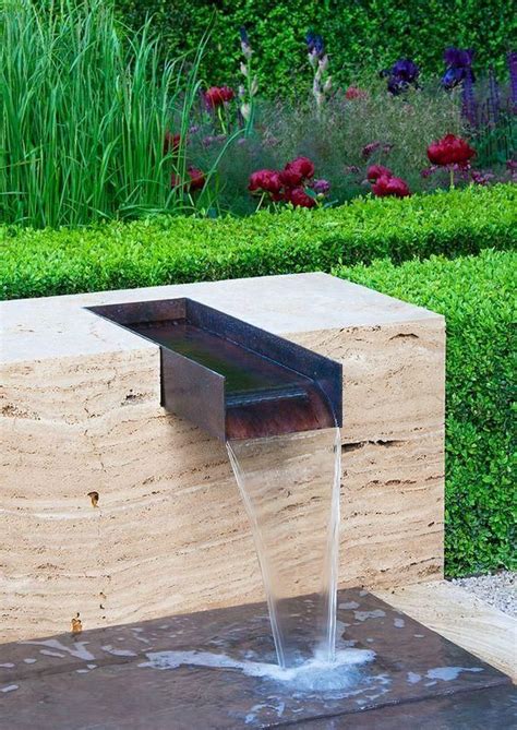 Block 12" Open Top Spillway Scupper for Pool/Fountain - Corten Rusting ...