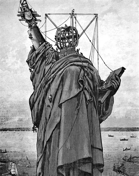 Statue Of Liberty, 1886. /Nthe Statue Of Liberty Nearing Completion In ...