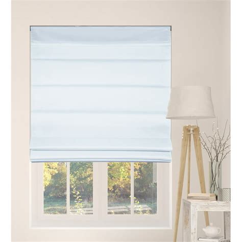 Arlo Blinds Cordless Fabric Roman Shades Light Filtering with backing, Color: Baby Blue, Size ...