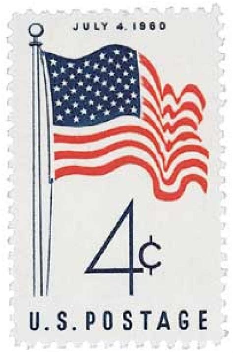 1153 - 1960 4c 50-Star U.S. Flag - Mystic Stamp Company