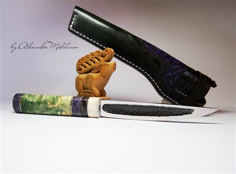 Yakut hunting knife with sheath Yakut blade blanks Hand forged