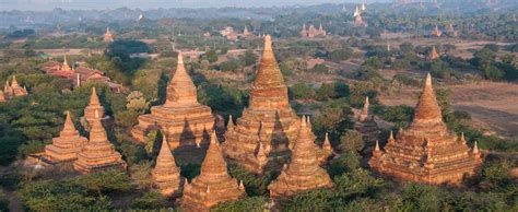 Bagan,Burma, by balloon, city of 4 million pagodas