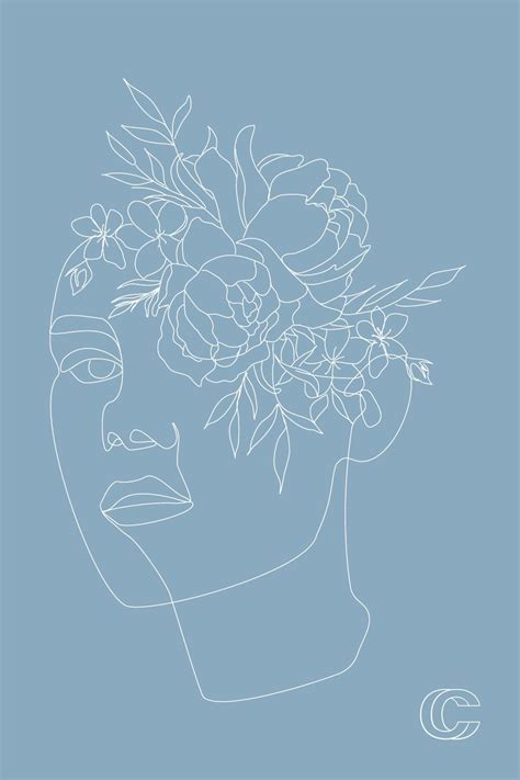 #lineartdrawing #lineart #flower #flowerlineart #drawing #blue #portrait #lineartportrait # ...