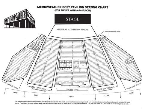 Merriweather Post Pavilion Seating Chart Ga Floor: A Visual Reference ...