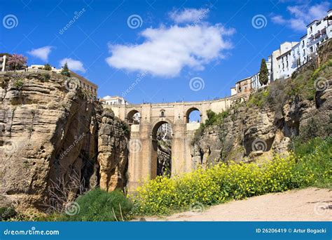 Ronda Bridge in Spain stock image. Image of high, nuevo - 26206419