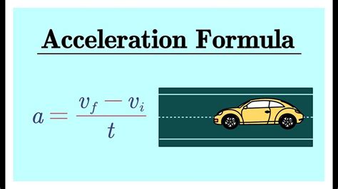 Velocity Acceleration Formula