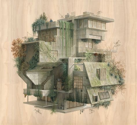 Nuevos dibujos de arquitectura surrealista de Cinta Vidal Agulló - POP-PICTURE