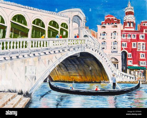 Rialto bridge painting hi-res stock photography and images - Alamy