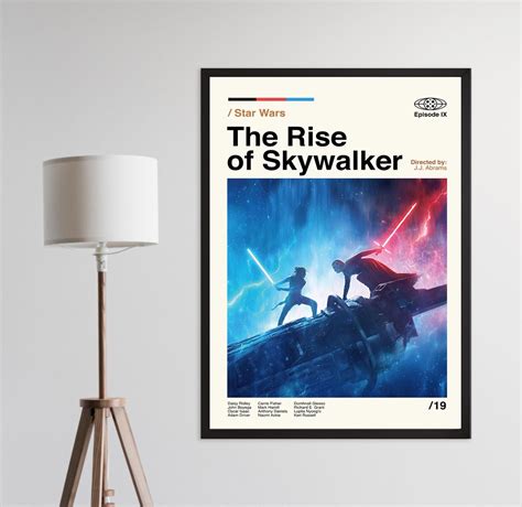 Rise of Skywalker Star Wars Poster Vintage Retro Modern Art - Etsy