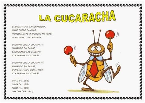 CANTORES INFANTILES: LA CUCARACHA | Letras de canciones infantiles ...