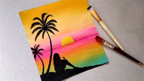 Simple Sunset Easy Paintings