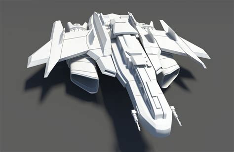 Blender 3d Spaceship Model