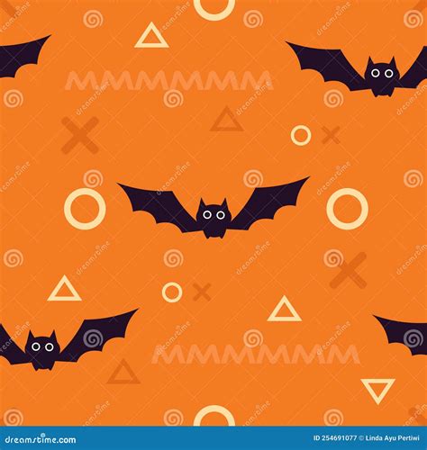 Halloween Pattern Black Bat with Abstract Background Stock Vector - Illustration of night ...