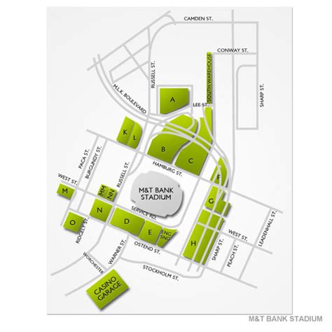 M&T Bank Stadium Parking - M&T Bank Stadium Parking Map | Vivid Seats