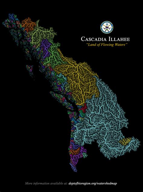 River Basin Map of the Cascadia Bioregion of North America — Cascadia ...