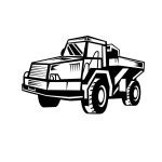 Monochrome Semi Truck Wheeler Side View Vector Illustration Stock Vector Image by ©bonkydesign ...