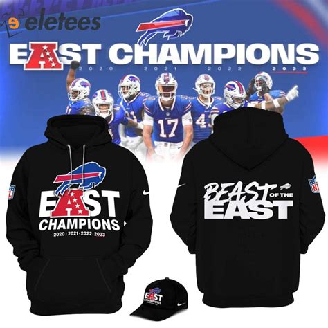 Bills AFC East Champions 2023 3D Hoodie Combo Beast Of The East