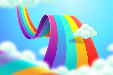 Free Vector | Realistic colorful rainbow concept