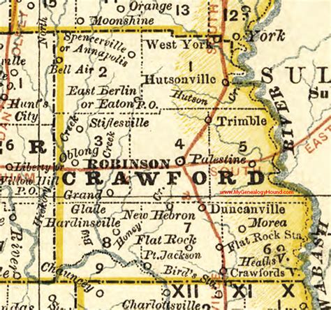 Crawford County, Illinois 1881 Map, Robinson