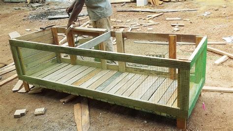 Easy Way to Make Chicken Cage Using Wood and Iron Net - YouTube