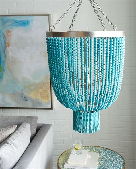 Turquoise-Bead 4-Light Chandelier - Everything Turquoise ...