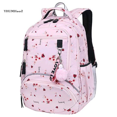 ☆Large School Bag Cute Student School Backpack Printed Waterproof Backpack Primary School Book ...