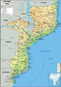 Mozambique Map (Political) - Worldometer