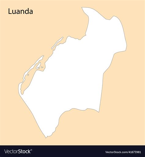 High quality map of luanda is a region angola Vector Image