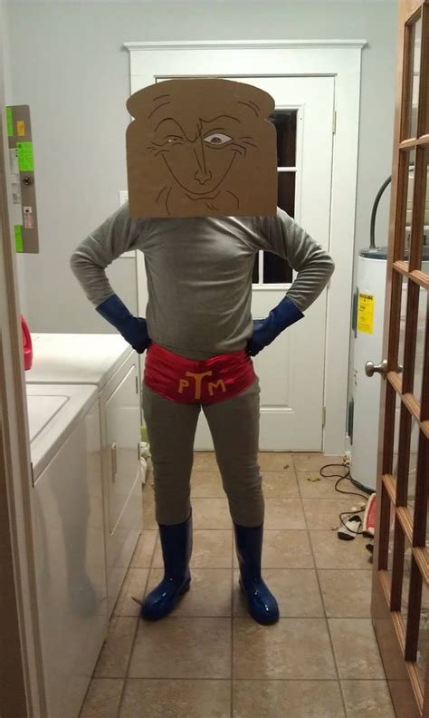 I present my powdered toast man costume. : pics