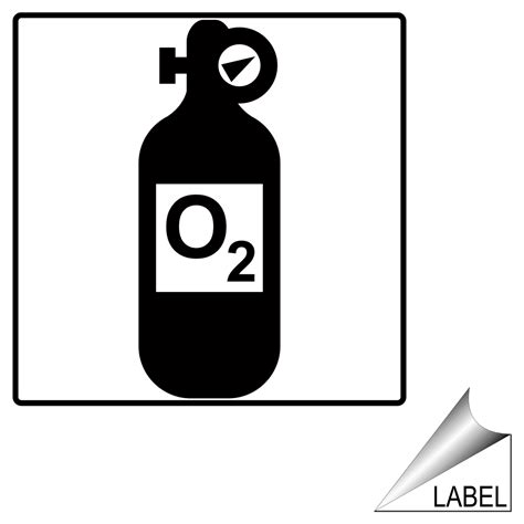 Oxygen Symbol Label LABEL-SYM-109 Cylinders