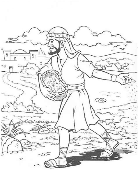 Parable of the Sower - Coloring Page - SundaySchoolist