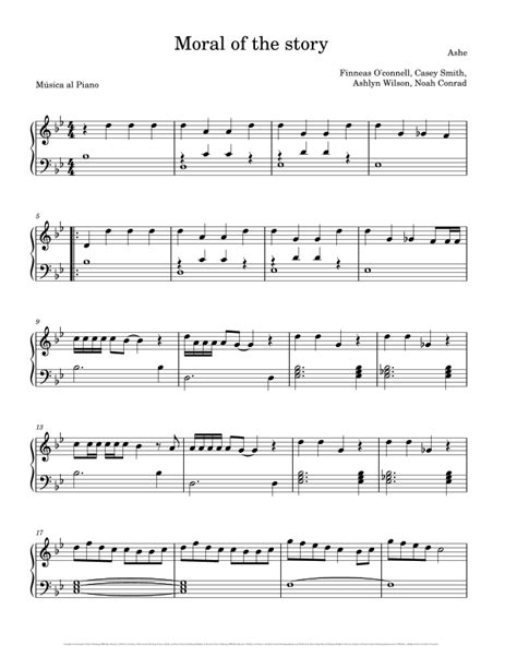 Moral Of The Story (arr. Música al Piano) Sheet Music | Ashe | Easy Piano