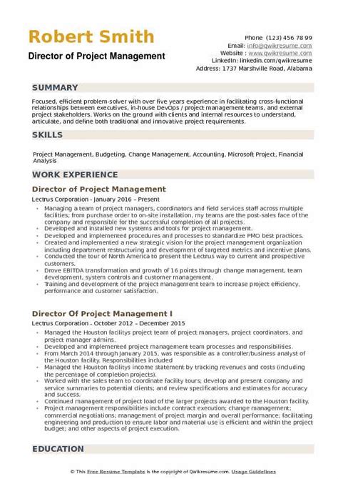 Project Management Resume - resume templates project manager | project ...