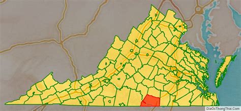 Map of Mecklenburg County, Virginia - Thong Thai Real