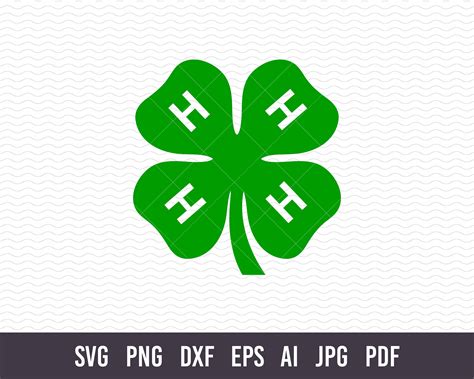 4H Clover Svg. 4-H Clover Svg. Leaf Clover Svg. (Download Now) - Etsy