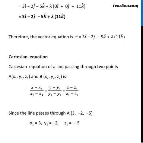 Question 1 - Find vector and Cartesian equations of line