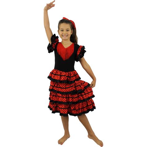 Girls Flamenco Costume - I Love Fancy Dress