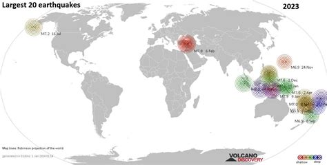 List, Maps and Statistics of the 20 Largest Earthquakes in 2023 ...