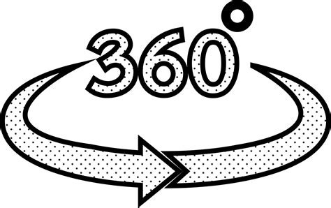 Simple 360 Degree icon sign design 10155146 PNG