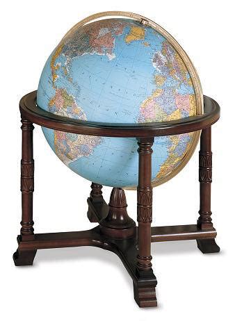 DIPLOMAT - Large Illuminated Floor Standing World Globe with Blue Ocean by Replogle (Free ...