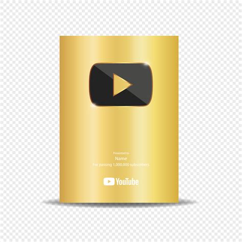 Youtube Gold Play Button Award 13191705 Vector Art at Vecteezy