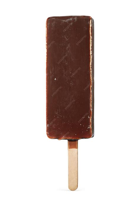 Premium Photo | Brown chocolate coated popsicle ice cream isolated on white