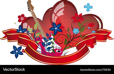 Valentines day music background Royalty Free Vector Image