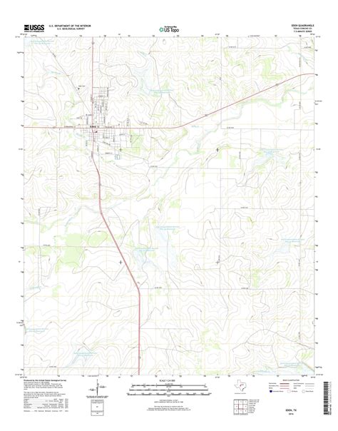 MyTopo Eden, Texas USGS Quad Topo Map