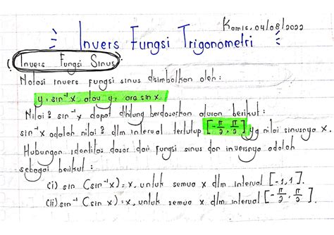 SOLUTION: Catatan matematika materi persamaan trigonometri invers ...